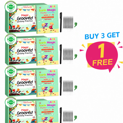 💥LAST DAY SALE 50%OFF📚MagicBook | Kids Practice Copybook Set (4Pcs/Set)