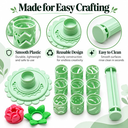 🎁✨👉Modular Clay Bloom Maker with 9 Shaping Sleeves