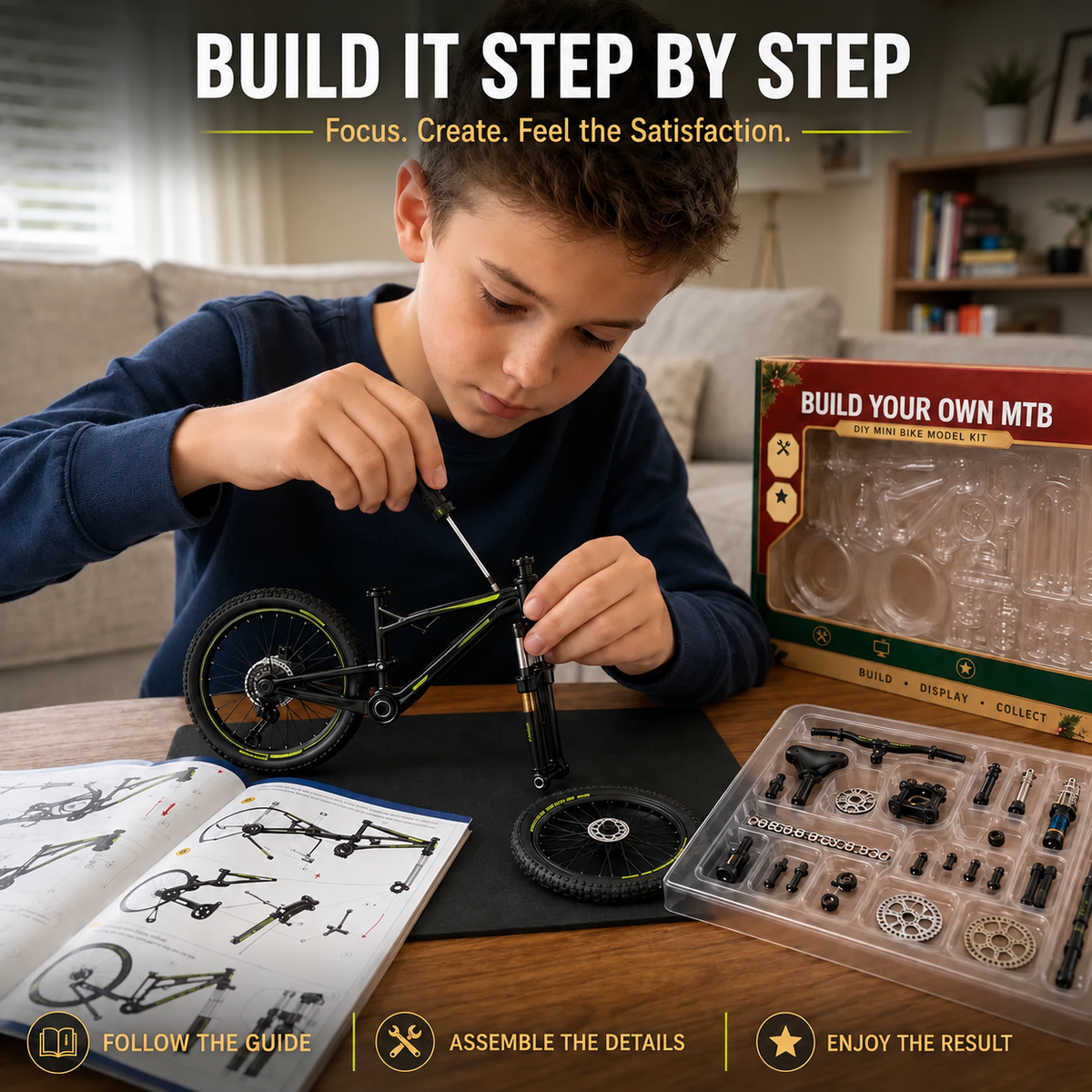 🎁🚲DIY Mountain Bike Model Kit- Build, Display & Collect