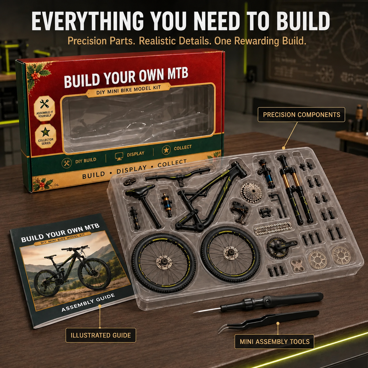 🎁🚲DIY Mountain Bike Model Kit- Build, Display & Collect