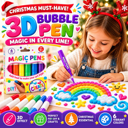 💥LAST DAY BUY 1 GET 1 FREE!!🎁🔮Magic Pen – Draw 3D with one stroke!🎄DIY Bubble Popcorn Drawing Pens