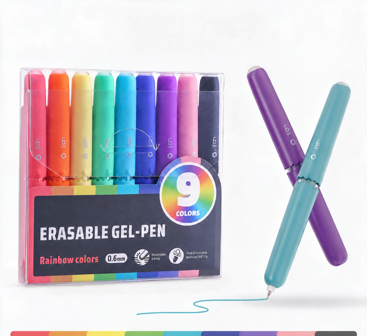 LAST DAY🔥BUY 1 GET 1 FREE ! ✨ 9-Color Erasable Gel Pen Set — Multiple Styles Available