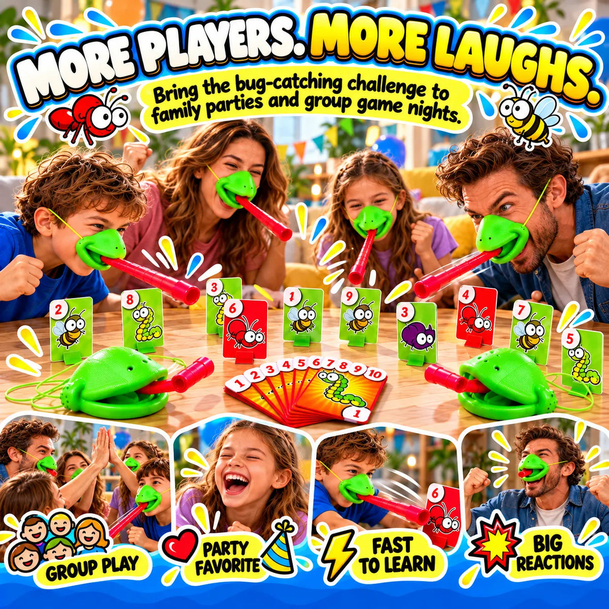 🔥🎁LAST DAY 50% OFF!!Christmas gift💥 2-Player Chameleon Tongue Shooting Game – Face-Off Edition