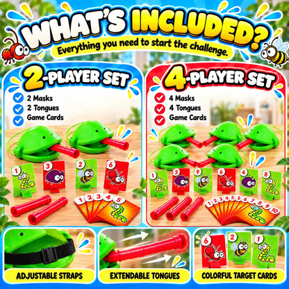 🔥🎁LAST DAY 50% OFF!!Christmas gift💥 2-Player Chameleon Tongue Shooting Game – Face-Off Edition