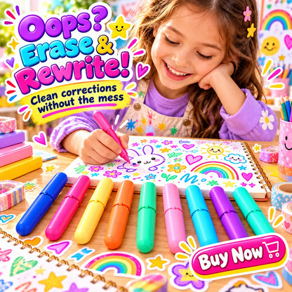LAST DAY🔥BUY 1 GET 1 FREE ! ✨ 9-Color Erasable Gel Pen Set — Multiple Styles Available