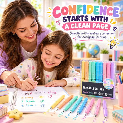 LAST DAY🔥BUY 1 GET 1 FREE ! ✨ 9-Color Erasable Gel Pen Set — Multiple Styles Available
