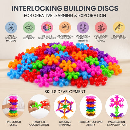 🔥🎁LAST DAY 50% OFF!!Christmas gift💥Montessori Snowflake Building Blocks with Instructions