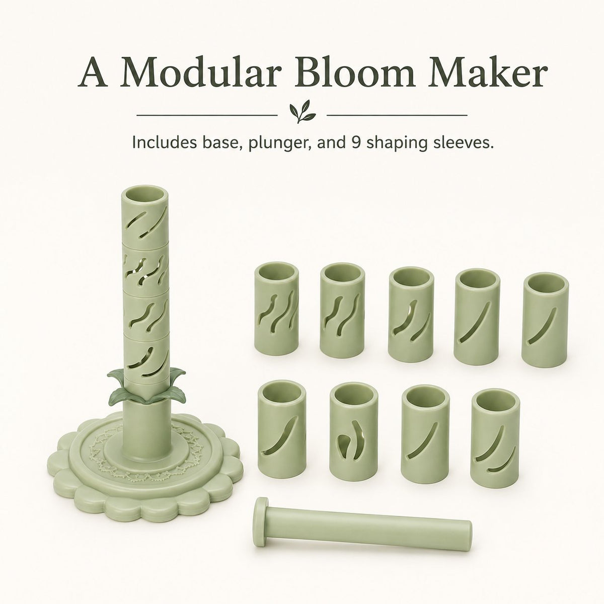 🎁✨👉Modular Clay Bloom Maker with 9 Shaping Sleeves