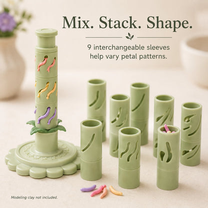 🎁✨👉Modular Clay Bloom Maker with 9 Shaping Sleeves